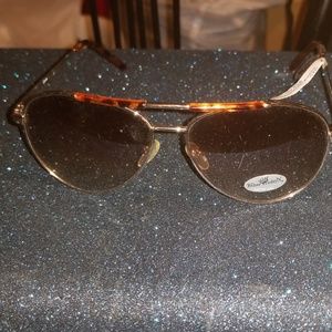 Blue Crown Gold Aviators w.Free Case!
